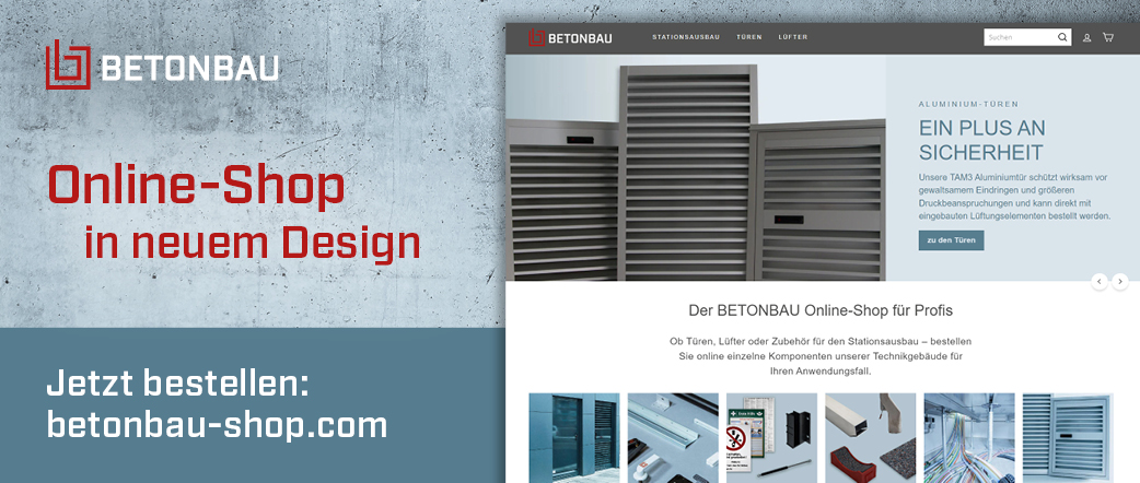 BETONBAU Online-Shop in neuem Design