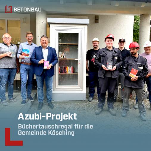 Aufstellung des Büchertauschregals