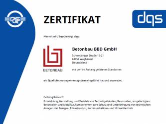 Zertifizierung gemäß ISO 14001