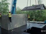 Installation of a prefabricated water tank in one day